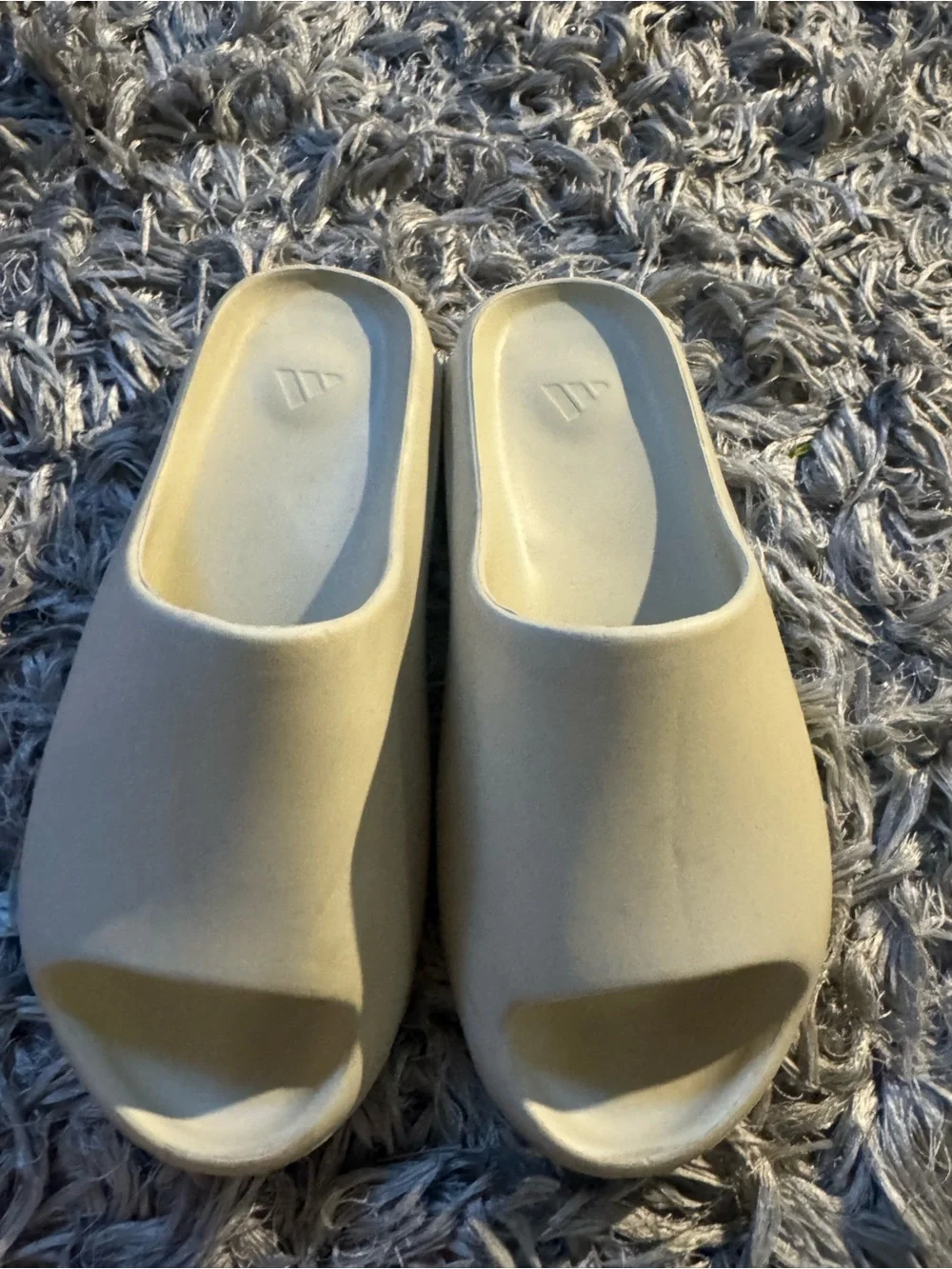 adidas mens Cream Slip-On Foam Clogs